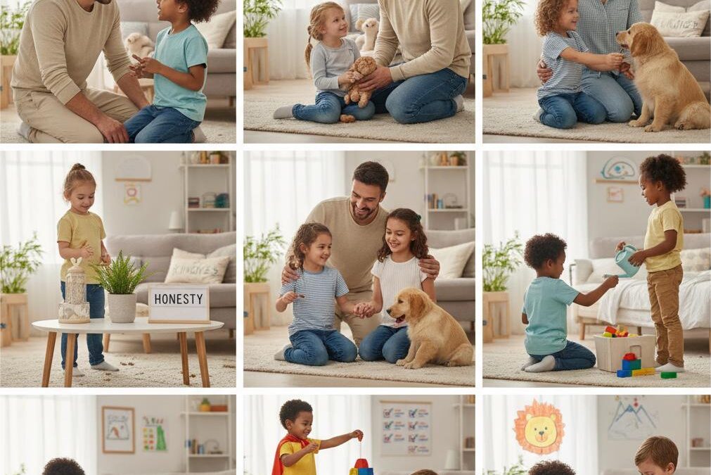 Los 9 valores para enseñar a los niños y niñas (0–6): guía práctica para familias